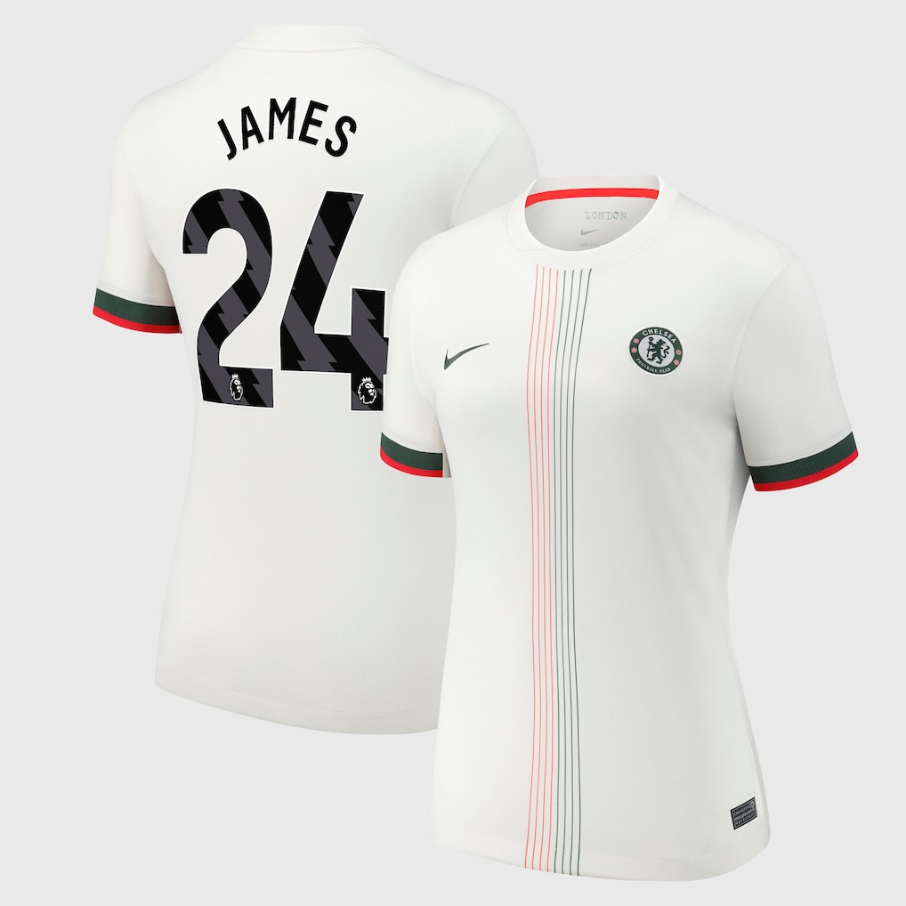 Женское футбольное джерси Chelsea Nike Away Stadium Shirt 2025-26 - Womens with James 24