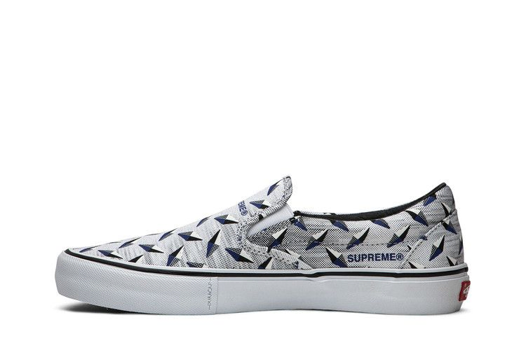 Кроссовки Vans Supreme x Classic Slip-On Pro 'Diamond Plate White'