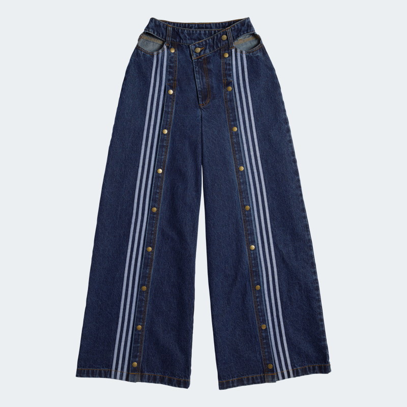 Спортивные брюки adidas Ivy Park Denim Wide-Leg Snap Pants Dark Denim