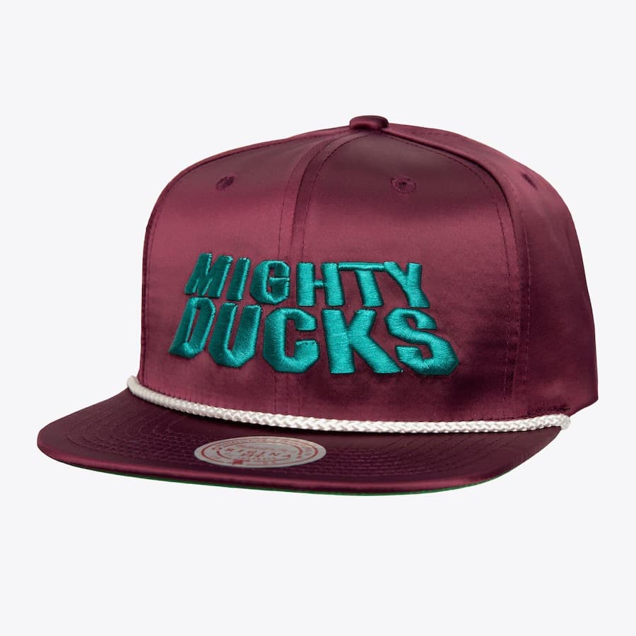 Бейсболка Mitchell & Ness Purple Anaheim Ducks Vintage Hockey Satin Dreams OG Snapback Hat