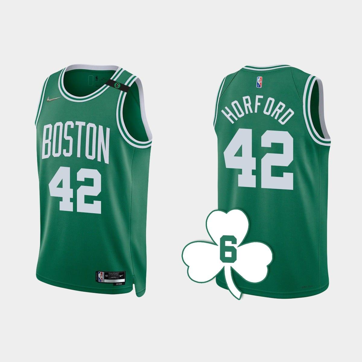 Баскетбольная джерси 2022-23 Boston Celtics #42 Al Horford Kelly Green Retired Number Jersey