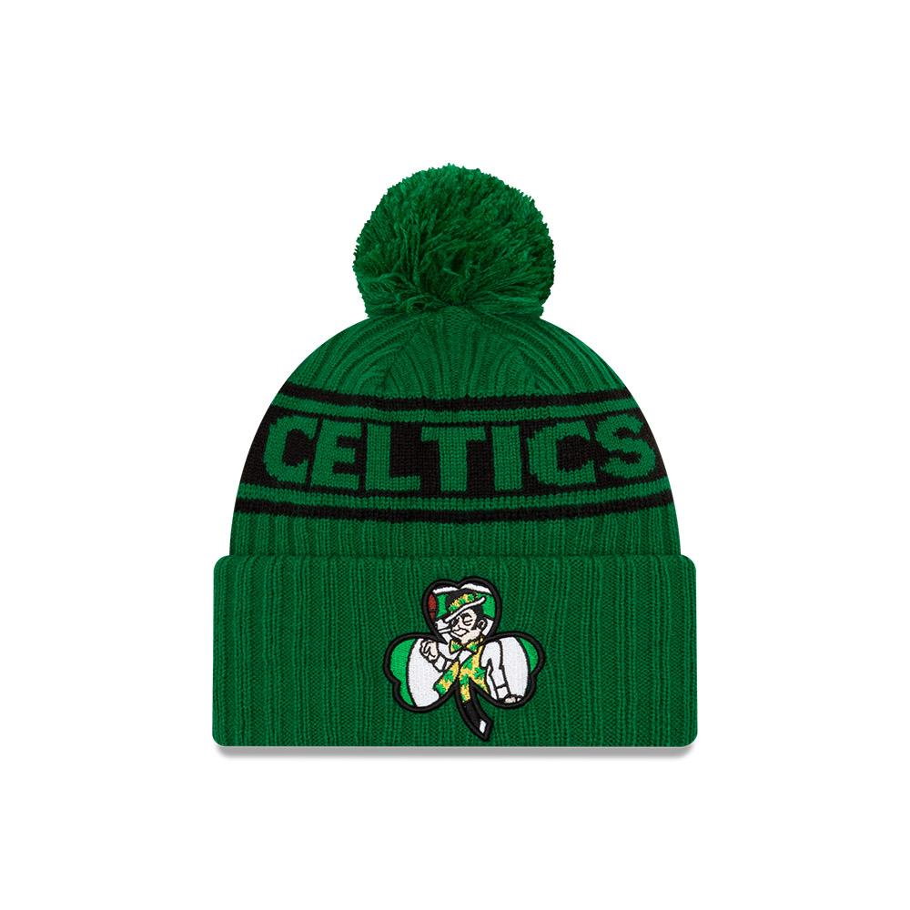 Шапка New Era Boston Celtics 2021 Draft Edition Pom Knit NBA Beanie