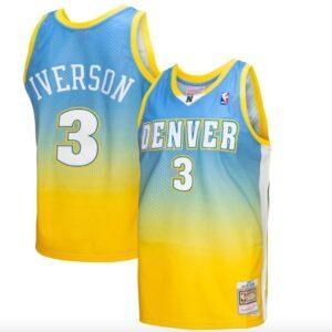 2006-07-Denver-Nuggets-3-Allen-Iverson-Mitchell-Ness-Fadeaway-YellowBlue-Jersey-1-300x300
