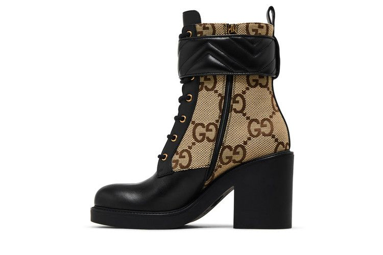 Кроссовки Gucci Wmns Double G Ankle Boot 'Camel Ebony'