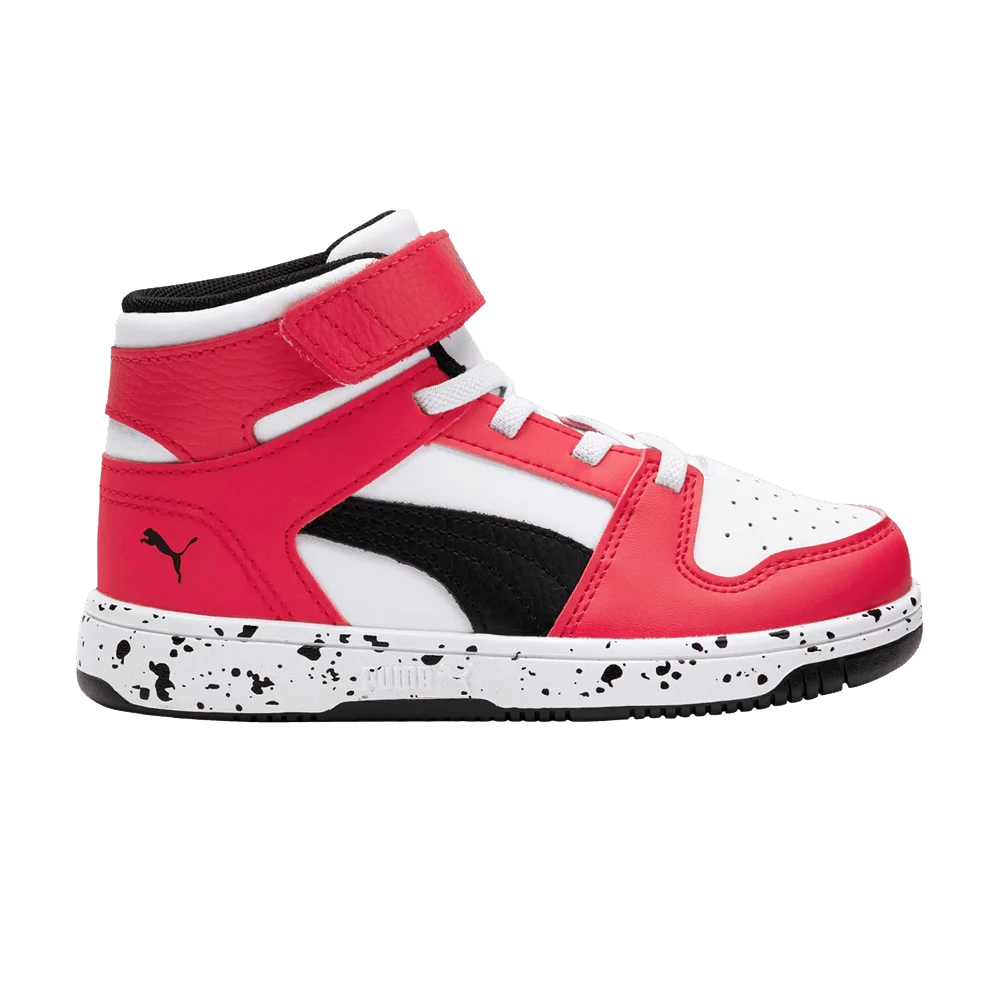Krossovki-Puma-Rebound-LayUp-Little-Kid-Speckled-High-Risk-Red
