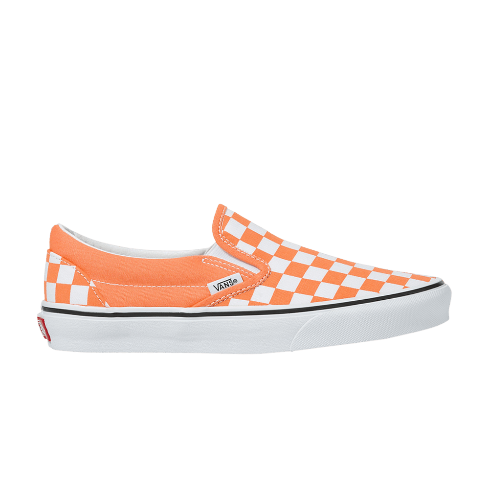 Кроссовки Vans Classic Slip-On 'Checkerboard - Cadmium Orange'