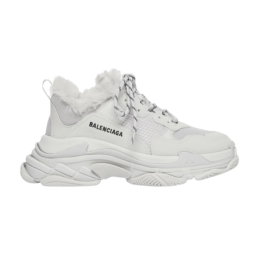 Кроссовки Balenciaga Triple S Sneaker 'Faux Fur - Grey'