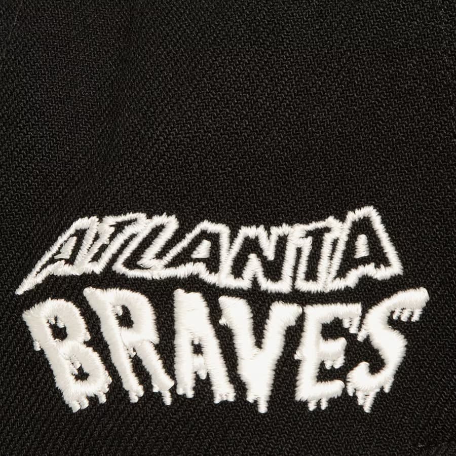 Бейсболка Mitchell & Ness Black Atlanta Braves Snapback Hat