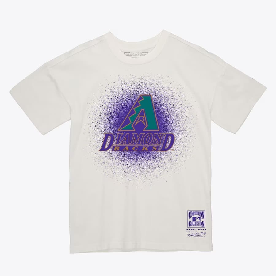 Футболка Mitchell & Ness Cream Arizona Diamondbacks Spray Paint T-Shirt