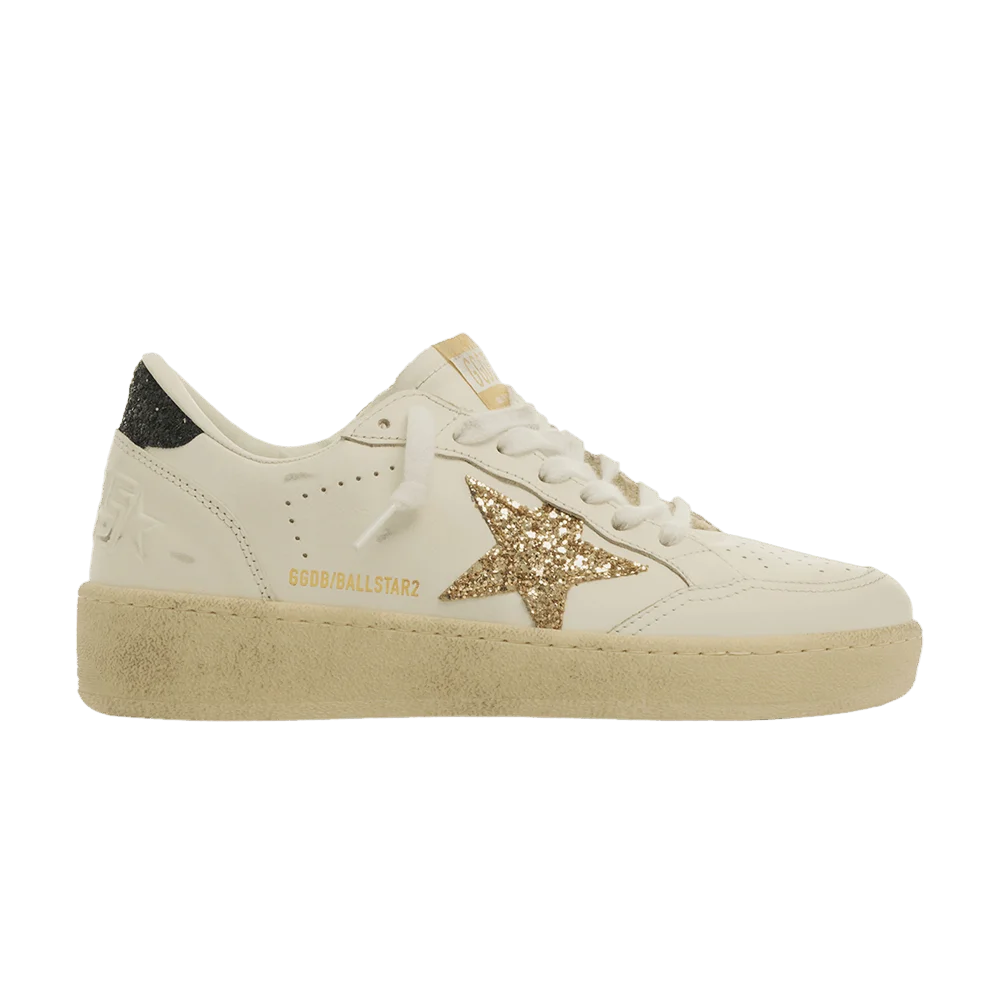 Krossovki-Golden-Goose-Deluxe-Wmns-Ball-Star-2-White-Gold-Black