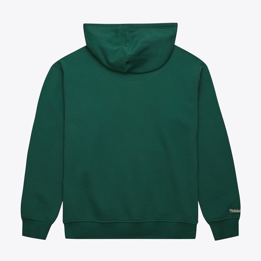 Худи Mitchell & Ness Green Milwaukee Bucks Vintage Logo Playoff Win 2.0 Full-Zip Hoodie