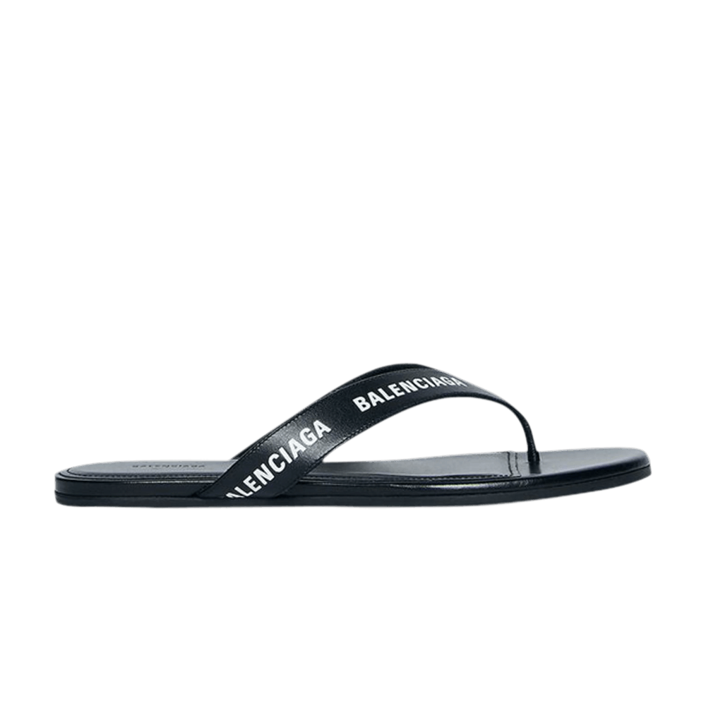 Кроссовки Balenciaga Wmns Flip Flop Slides 'Allover Logo - Black'
