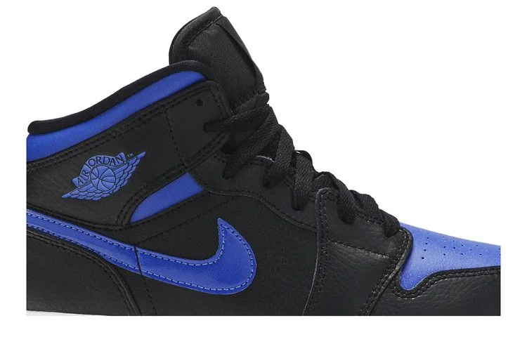 Кроссовки Air Jordan 1 Mid GS 'Black Hyper Royal'