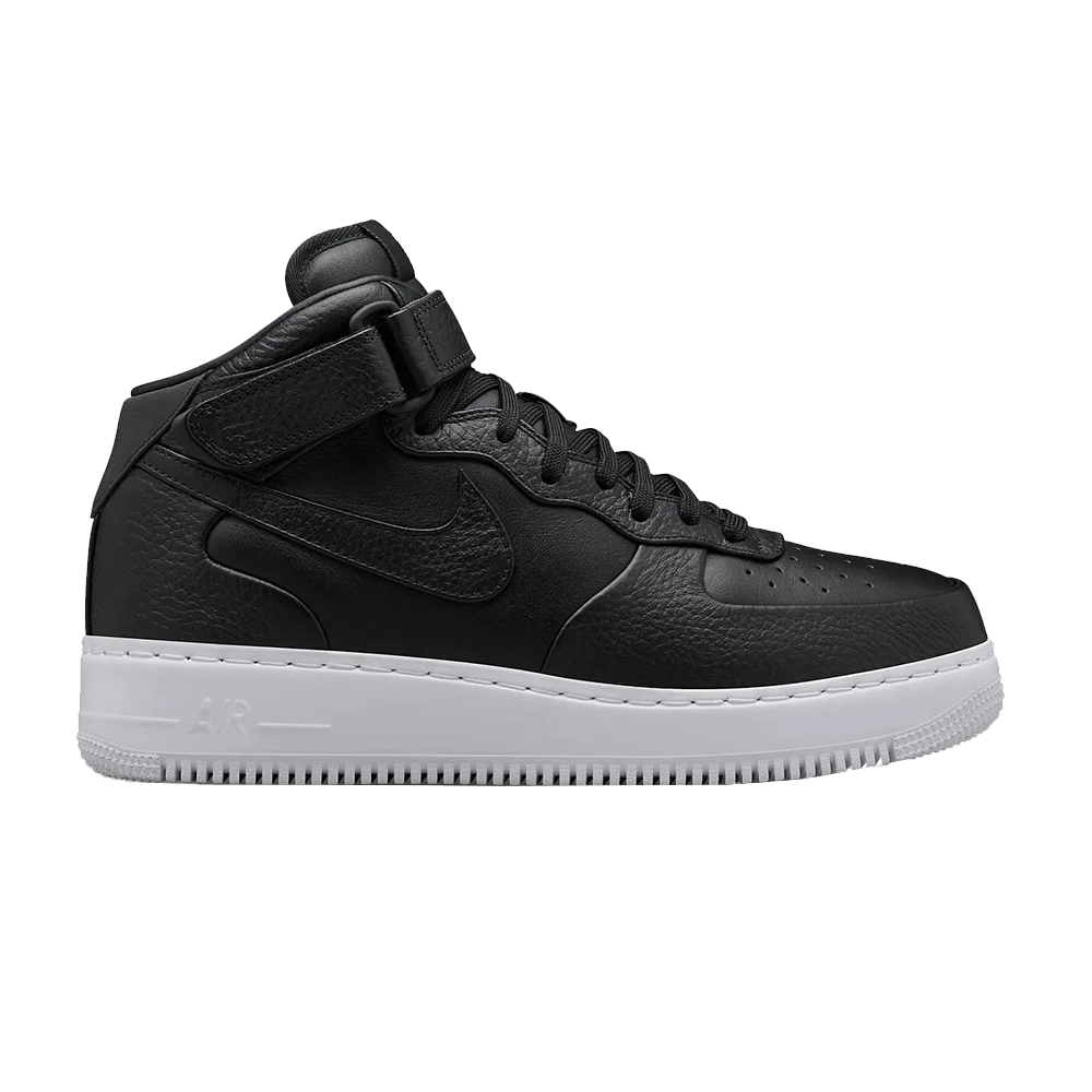 Krossovki-NikeLab-Air-Force-1-Mid-Black-White