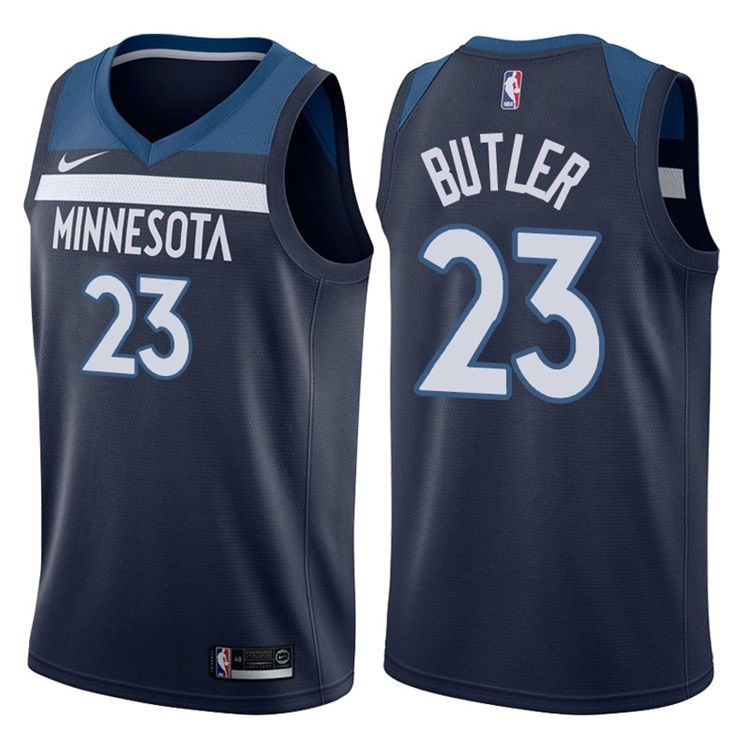 Баскетбольная джерси 2017-18 Jimmy Butler Minnesota Timberwolves #23 Icon Navy