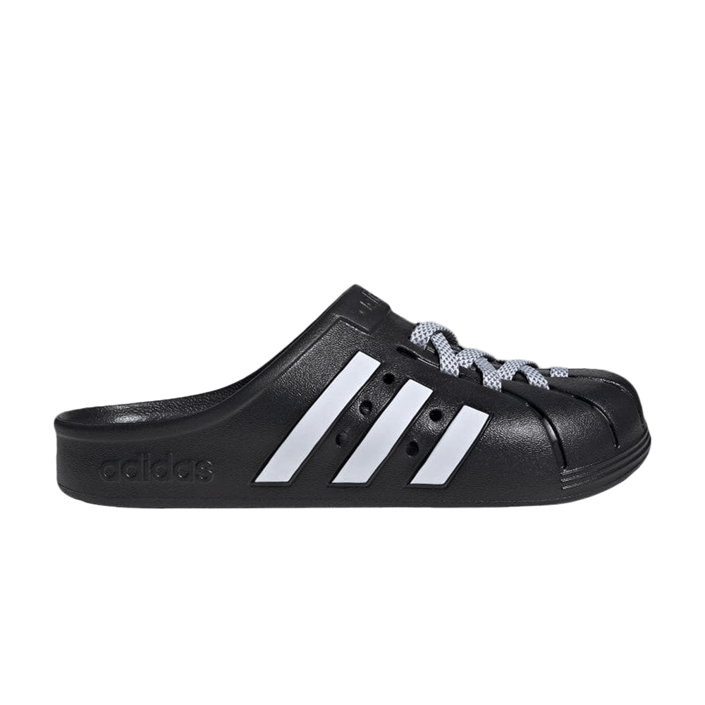 Сабо Adidas Adilette Clog 'Black White Laces'