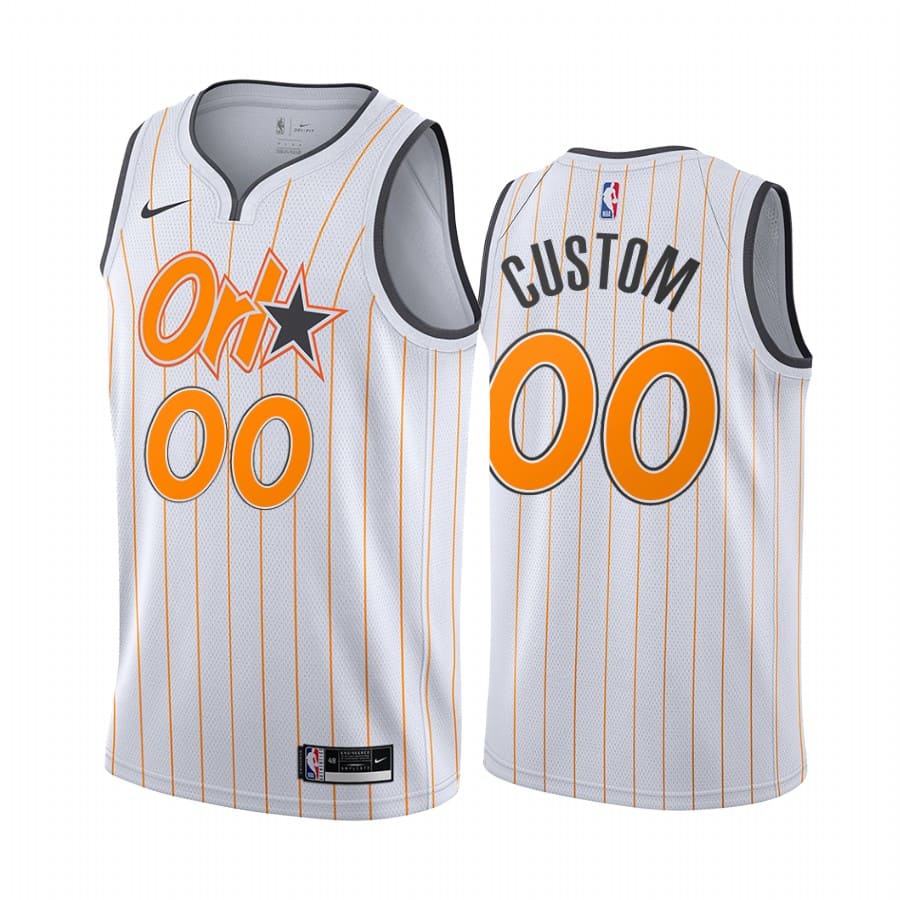 Баскетбольная джерси 2020-21 Orlando Magic #00 Custom City Edition White Swingman Jersey