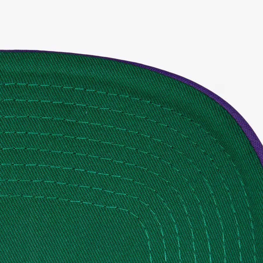 Бейсболка Mitchell & Ness Purple Los Angeles Lakers Sideline Trucker Snapback Hat