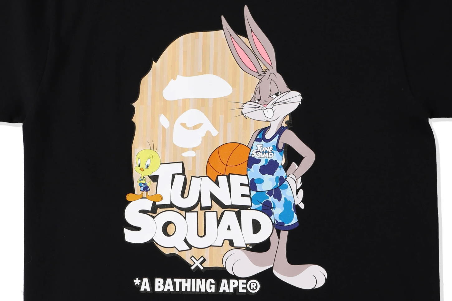 Футболка BAPE x Space Jam Ape Head Tee Black