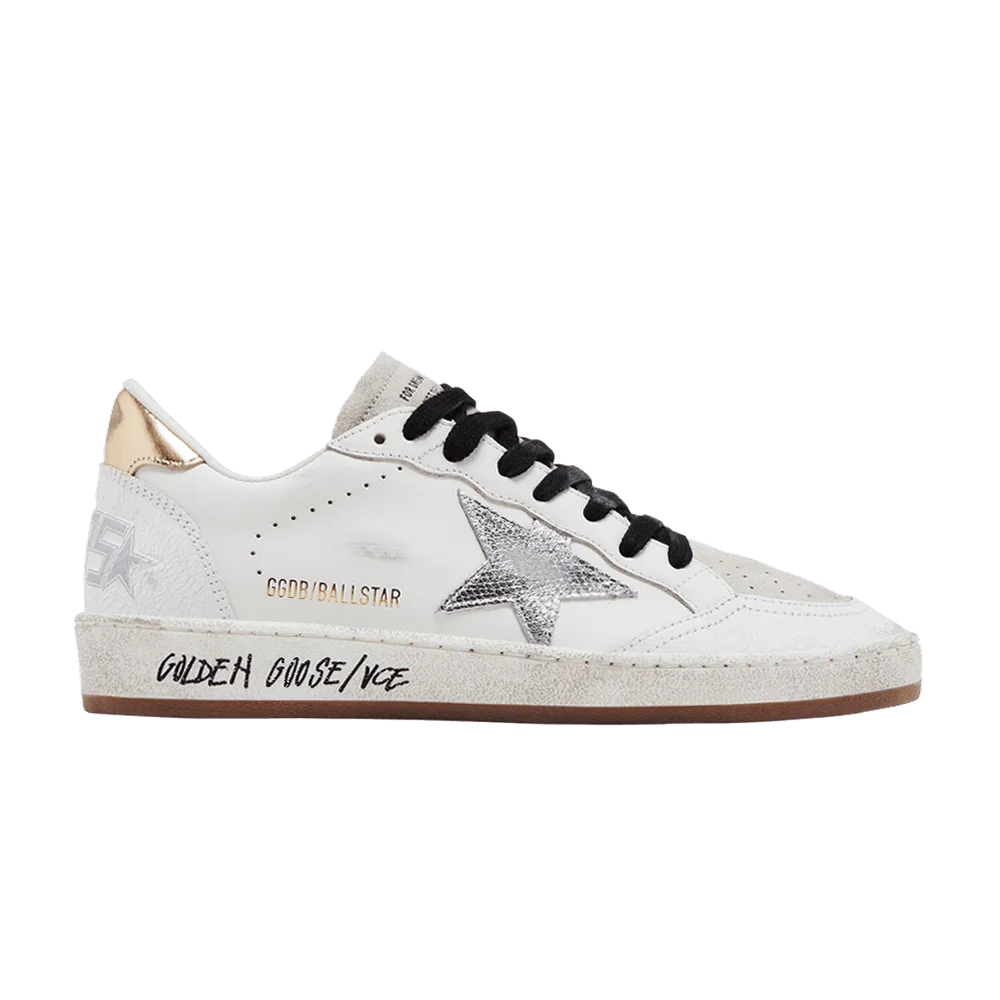 Krossovki-Golden-Goose-Wmns-Ball-Star-White-Silver-Gold