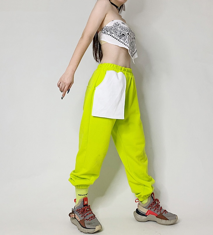 Спортивные брюки 2020 Hip-hop Style Sweatpants Monochromatic Volt