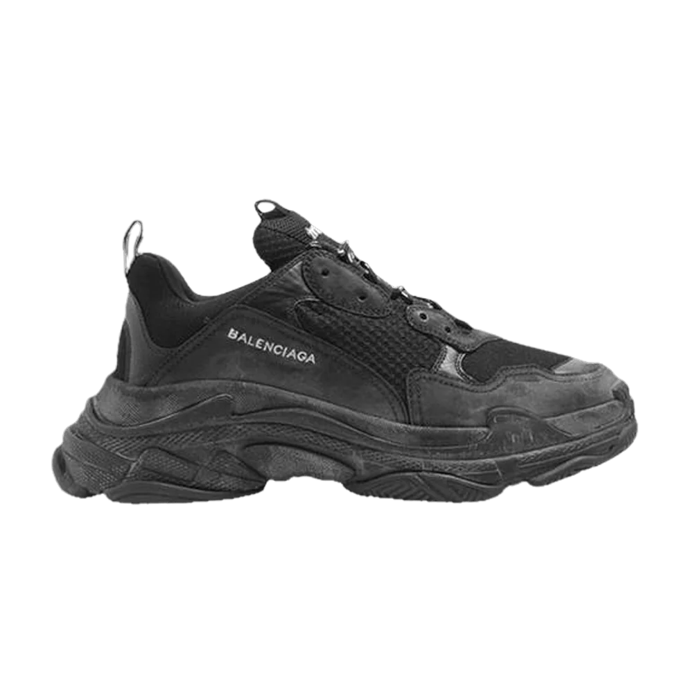 Krossovki-Balenciaga-Wmns-Triple-S-Distressed-Black