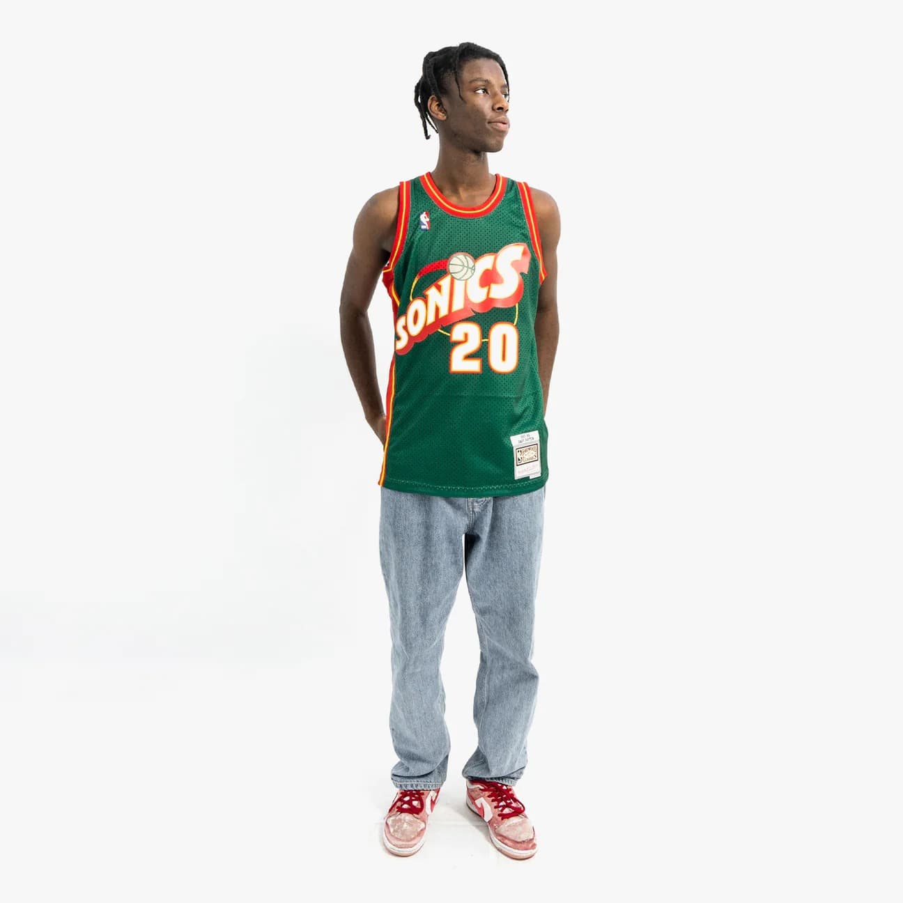 Баскетбольная джерси 1995-96 Seattle Supersonics Gary Payton #20 Swingman Hardwood Classics Green Jersey