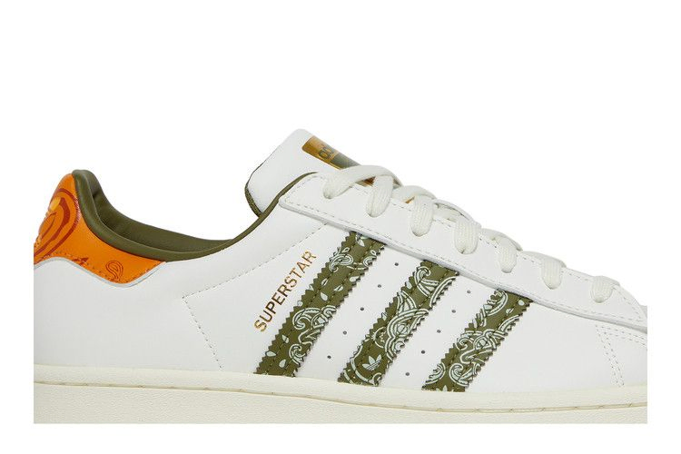 Кроссовки Adidas Superstar 'Bandana - Off White Focus Orange'