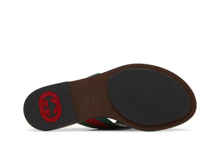 Сандалии Gucci Wmns GG Web Sandal 'Black Green Red'