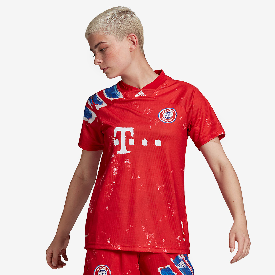 Футболка adidas FC Bayern Human Race Womens Jersey True Red/White