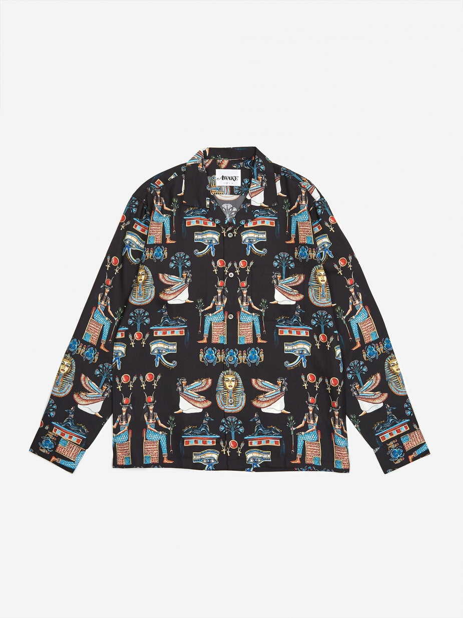 Рубашка Awake Egyptian Button Down Shirt Black