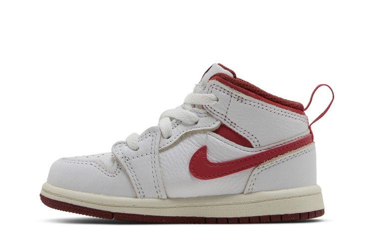 Кроссовки Air Jordan 1 Mid SE TD 'White Dune Red'