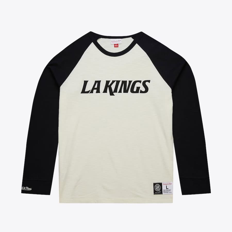 Лонгслив Mitchell & Ness Cream Los Angeles Kings Legendary Slub Raglan Long Sleeve T-Shirt