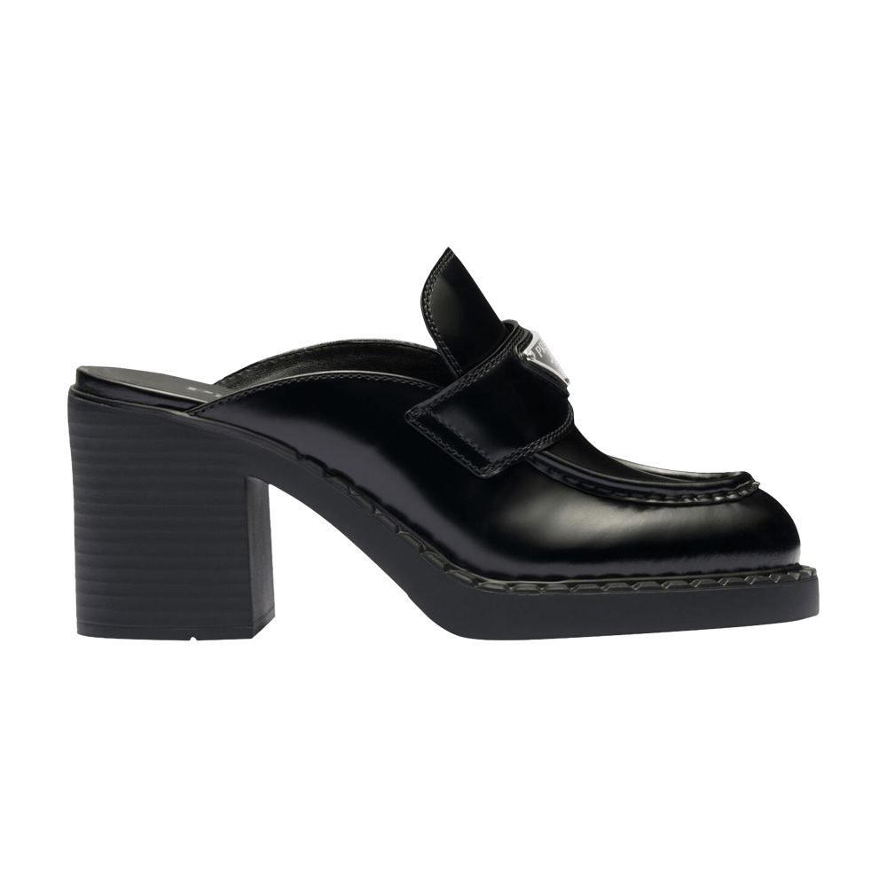 Кроссовки Prada Wmns Chocolate Brushed Leather Mule 'Black' 2023