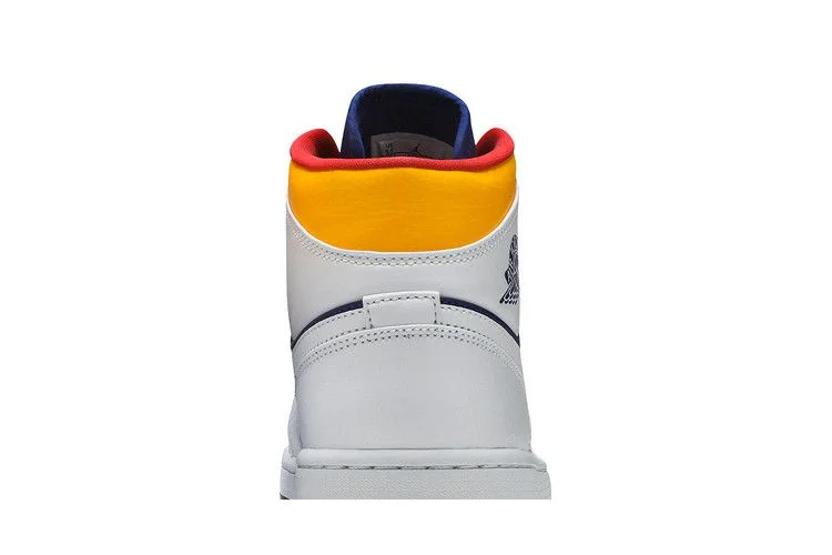 Кроссовки Air Jordan 1 Mid 'White Deep Royal Blue'