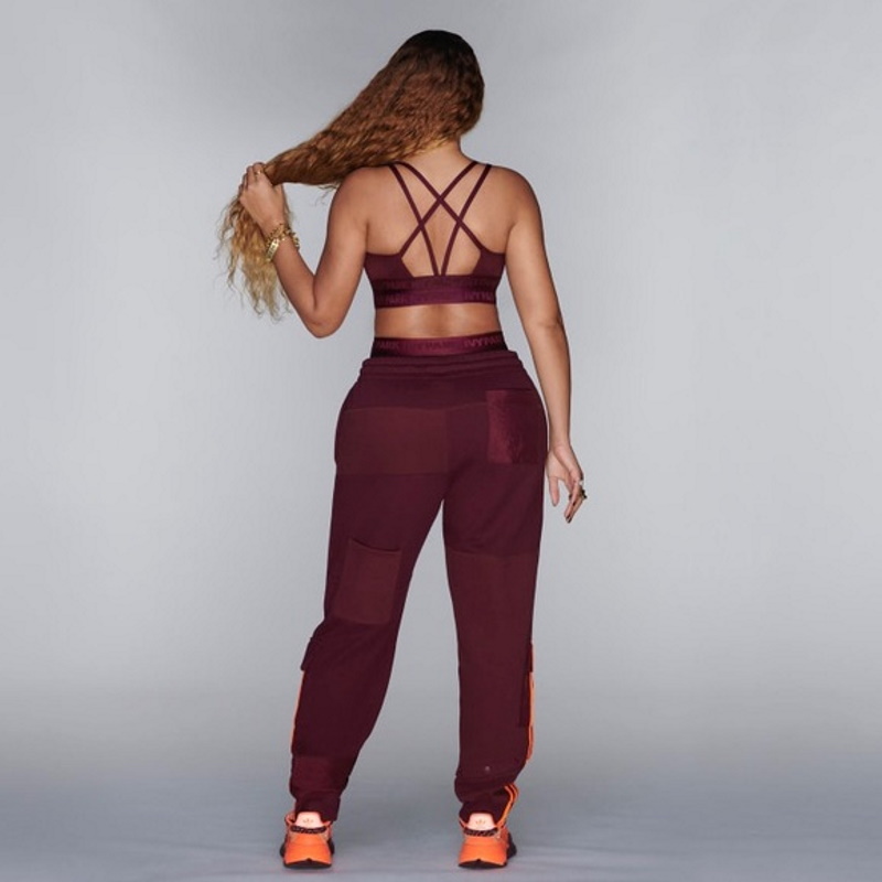 Спортивный топ adidas Ivy Park Strappy Cutout Bra Maroon/Amazon Red/Solar Orange