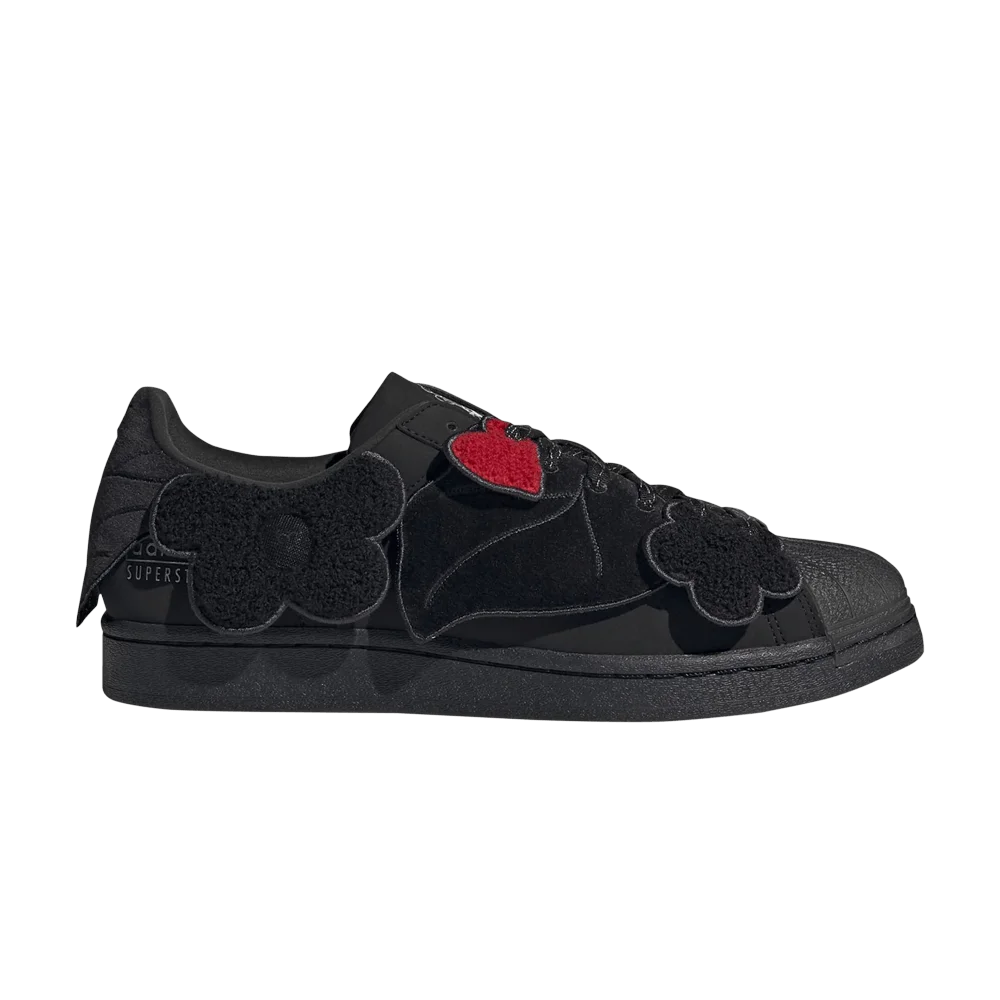 Krossovki-Melting-Sadness-x-adidas-Superstar-Black-Floral-Patches