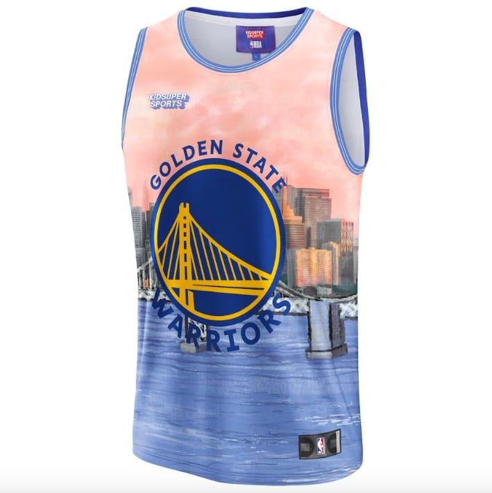 Баскетбольная джерси Golden State Warriors NBA & KidSuper Studios by Fanatics Hometown Blue Jersey