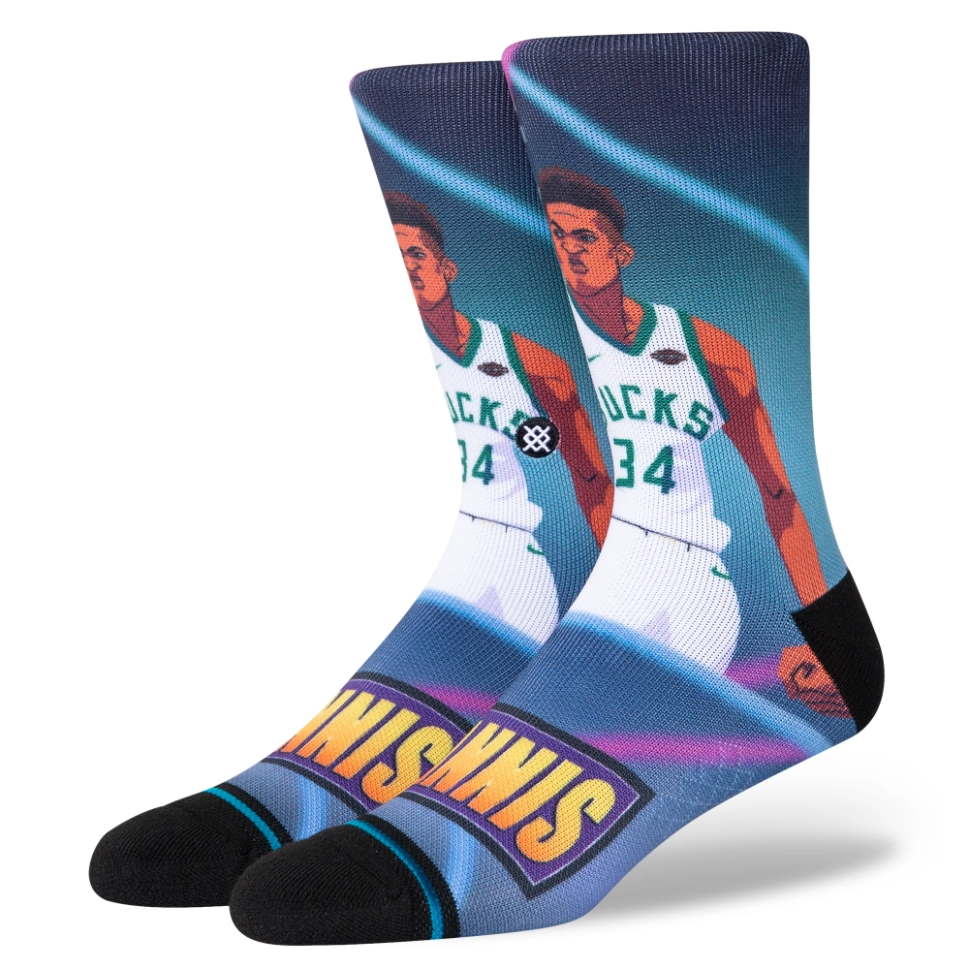 Спортивные носки Stance Giannis Antetokounmpo Milwaukee Bucks Fast Break NBA Socks