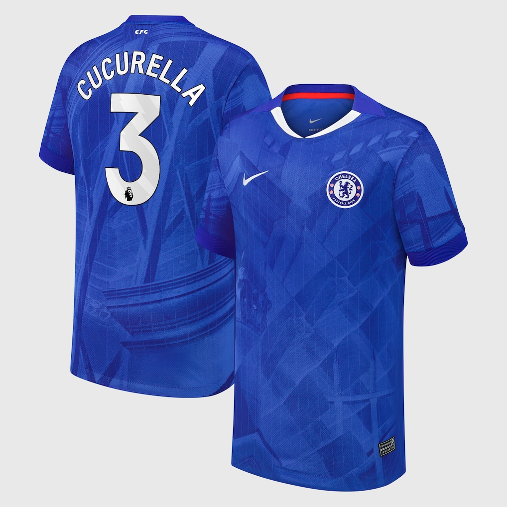 Детское футбольное джерси Chelsea Nike Home Stadium Shirt 2025-26 - Kids with Cucurella 3