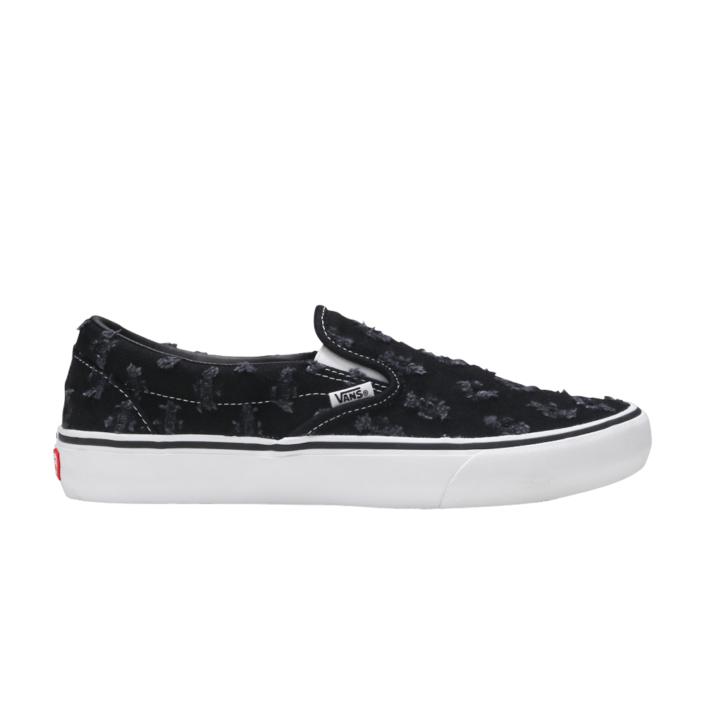 Кроссовки Supreme x Vans Slip-On 'Black Hole Punch Denim'