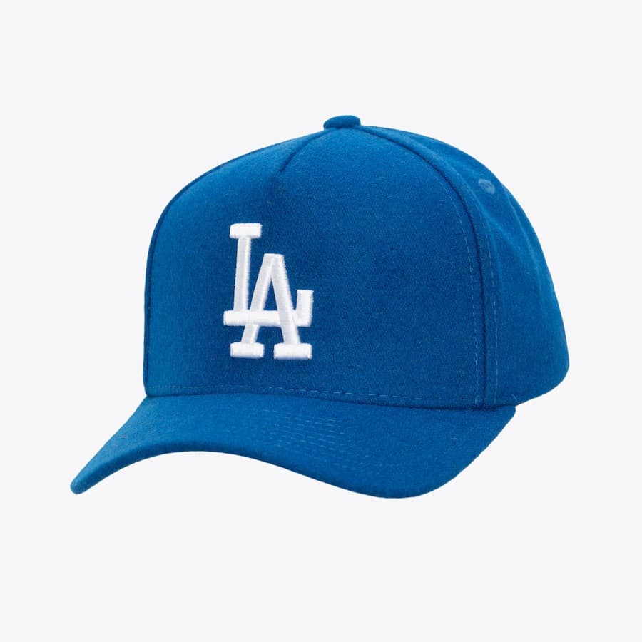 Бейсболка Mitchell & Ness Blue Los Angeles Dodgers Kicking Wool Pro Adjustable Hat