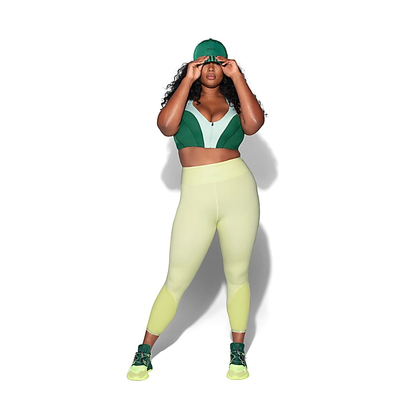 Тайтсы adidas Ivy Park Rib Panel Tights (Plus Size) Yellow Tint