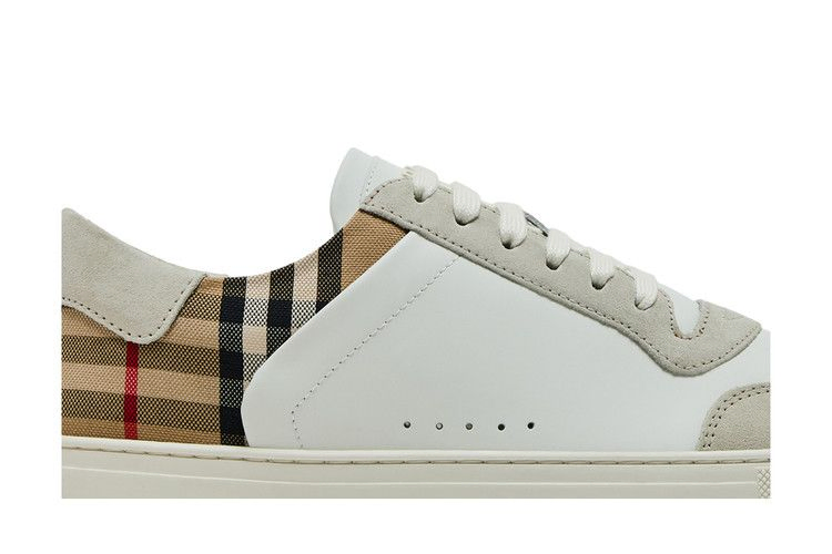 Кроссовки Burberry Check Panelled Sneakers 'Natural White Archive Beige'