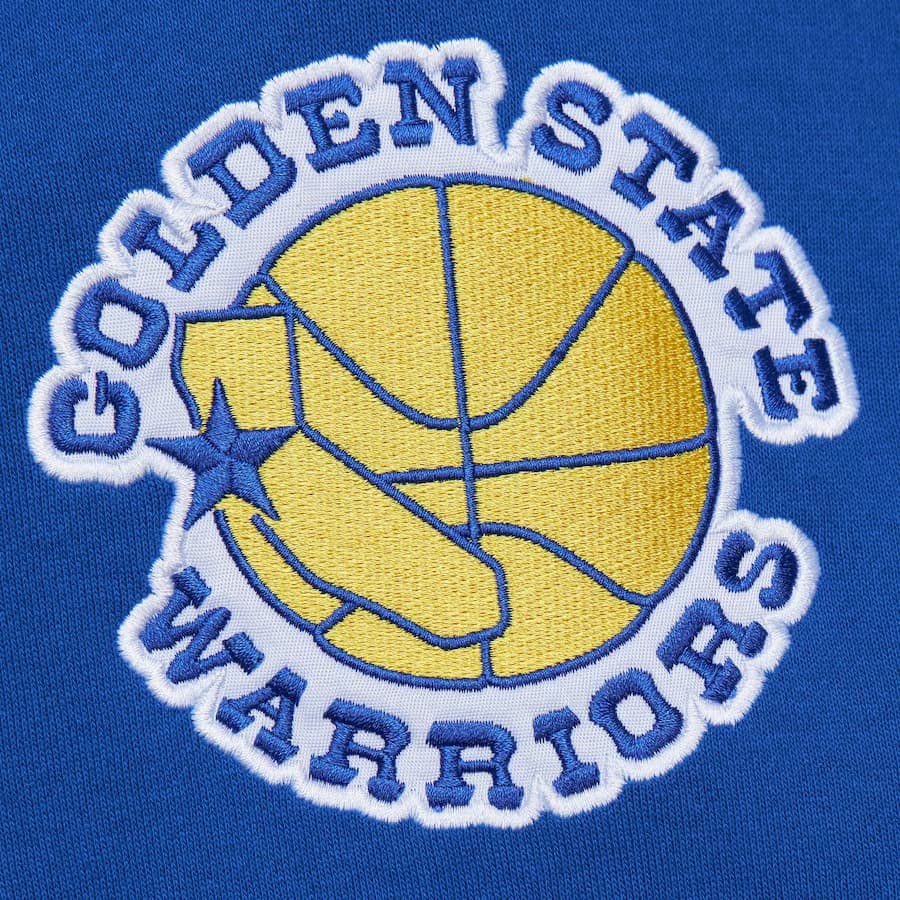 Худи Mitchell & Ness Royal Golden State Warriors Team OG 2.0 Vintage Logo Fleece Pullover Hoodie