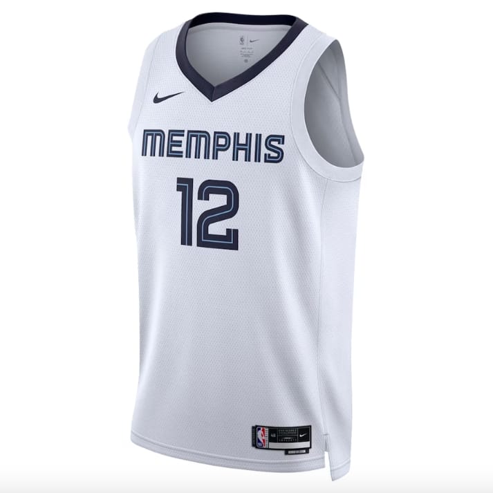 Баскетбольная джерси 2022-23 Memphis Grizzlies #12 Ja Morant Swingman Association White Jersey