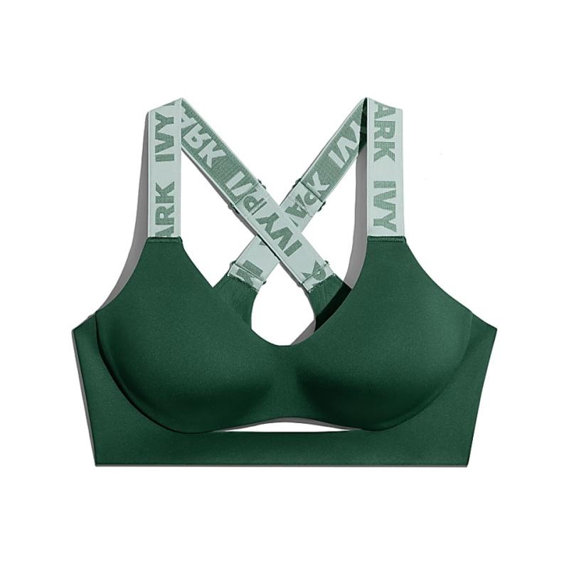 Спортивный топ adidas Ivy Park Cutout Medium Support Bra (Plus Size) Dark Green