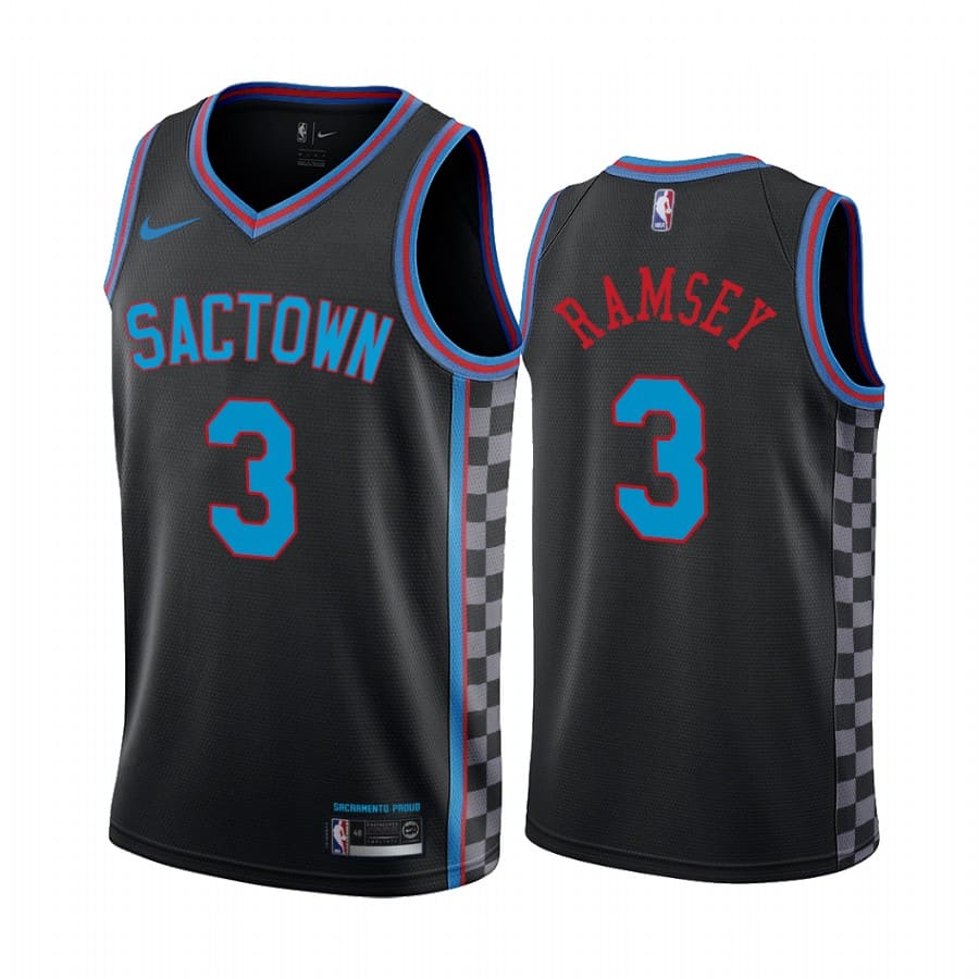 Баскетбольная джерси 2020-21 Sacramento Kings #3 Jahmi’us Ramsey City Edition Black Swingman Jersey