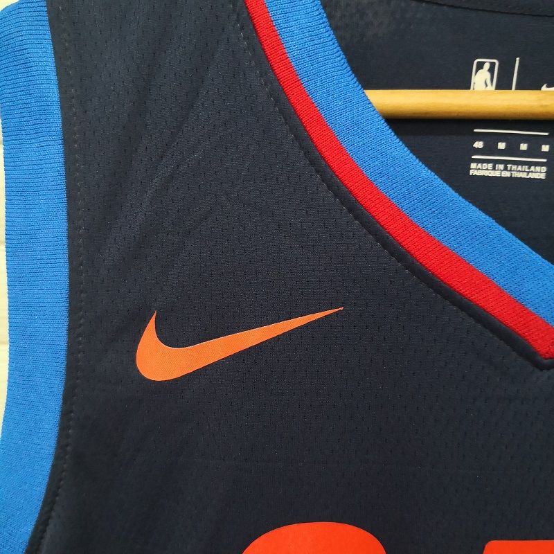 Баскетбольная джерси 2017-18 Russell Westbrook Oklahoma City Thunder #0 Statement Navy