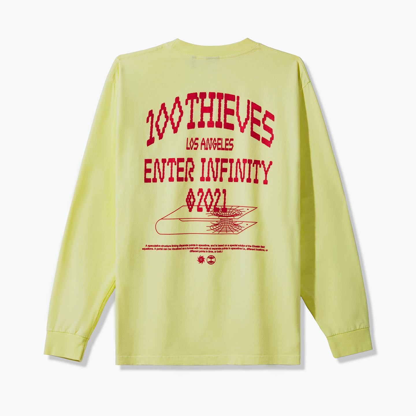 Футболка 100 Thieves Enter Infinity L/S T-shirt Lemonade